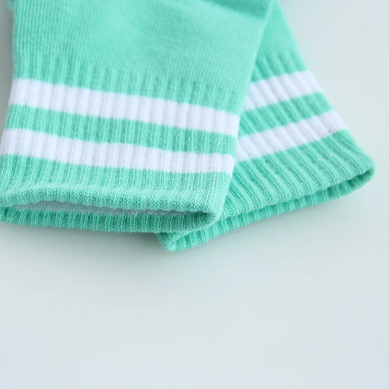 Лидер продаж полосатые женские хлопчатобумажные носки повседневные спортивные