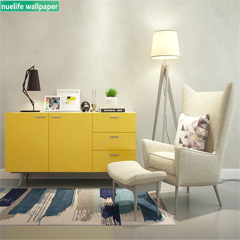 Серые однотонные обои для гостиной спальни магазина офиса ресторана кофейни ТВ