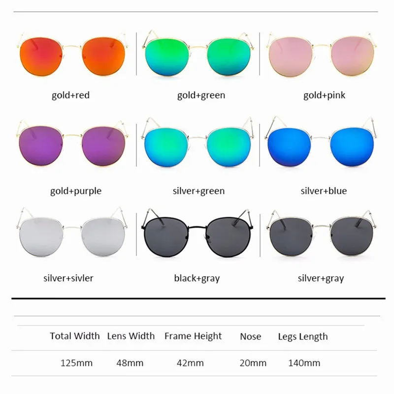 Женские круглые солнцезащитные очки высшего качества дизайнерские в стиле ретро