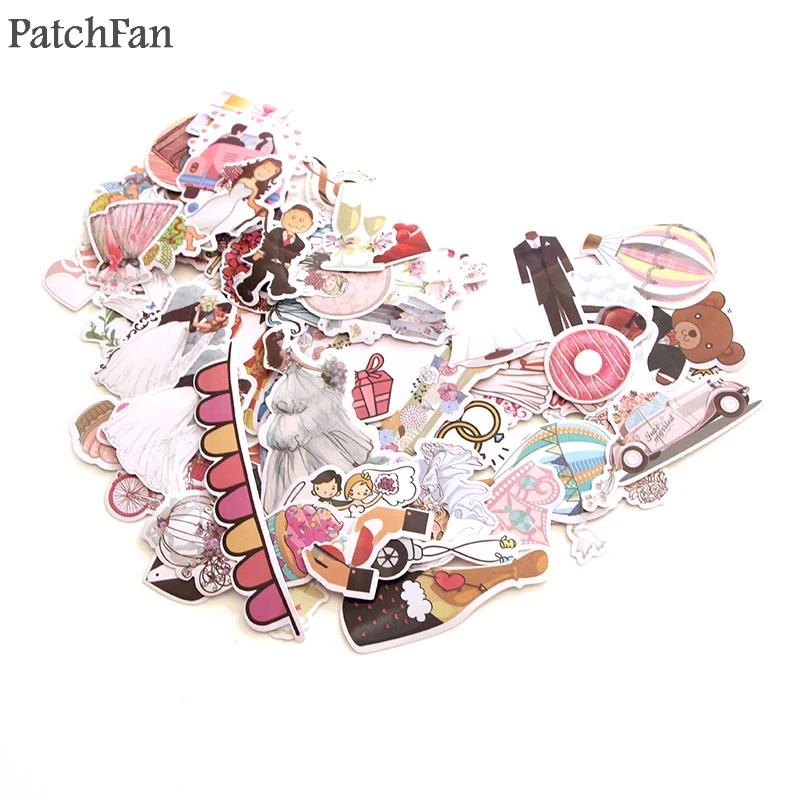 Patchfan 68 шт. Свадебная тема художественный принт домашний Декор настенный ноутбук телефон багаж ноутбук велосипед Скрапбукинг Стикеры для альбомов A1340