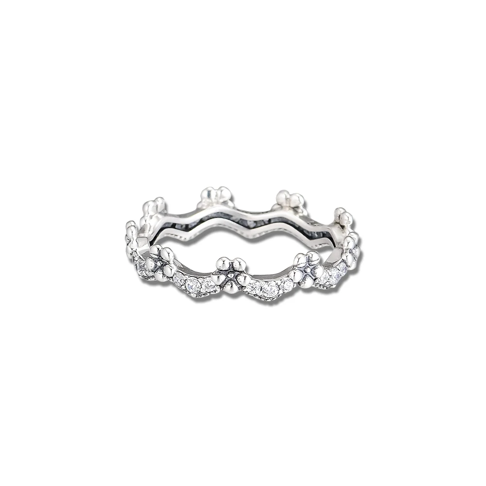 925 ювелирные изделия цветок корона кольцо для женщин Мода Изготовление юбилей