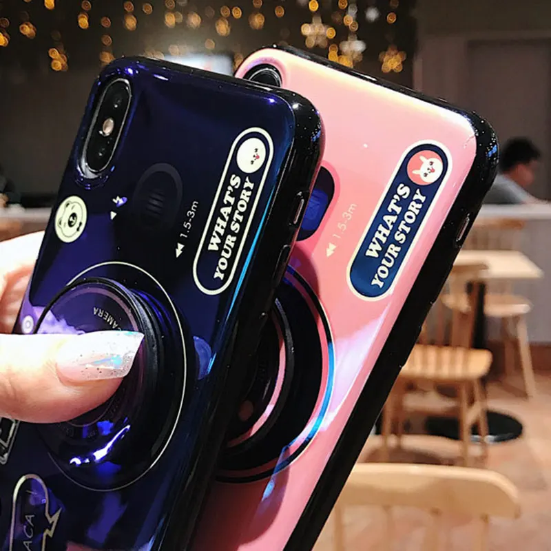 Чехол для телефона с подставкой iPhone 6S 6 7 8 X XS Max Plus силиконовый чехол Милая Розетка