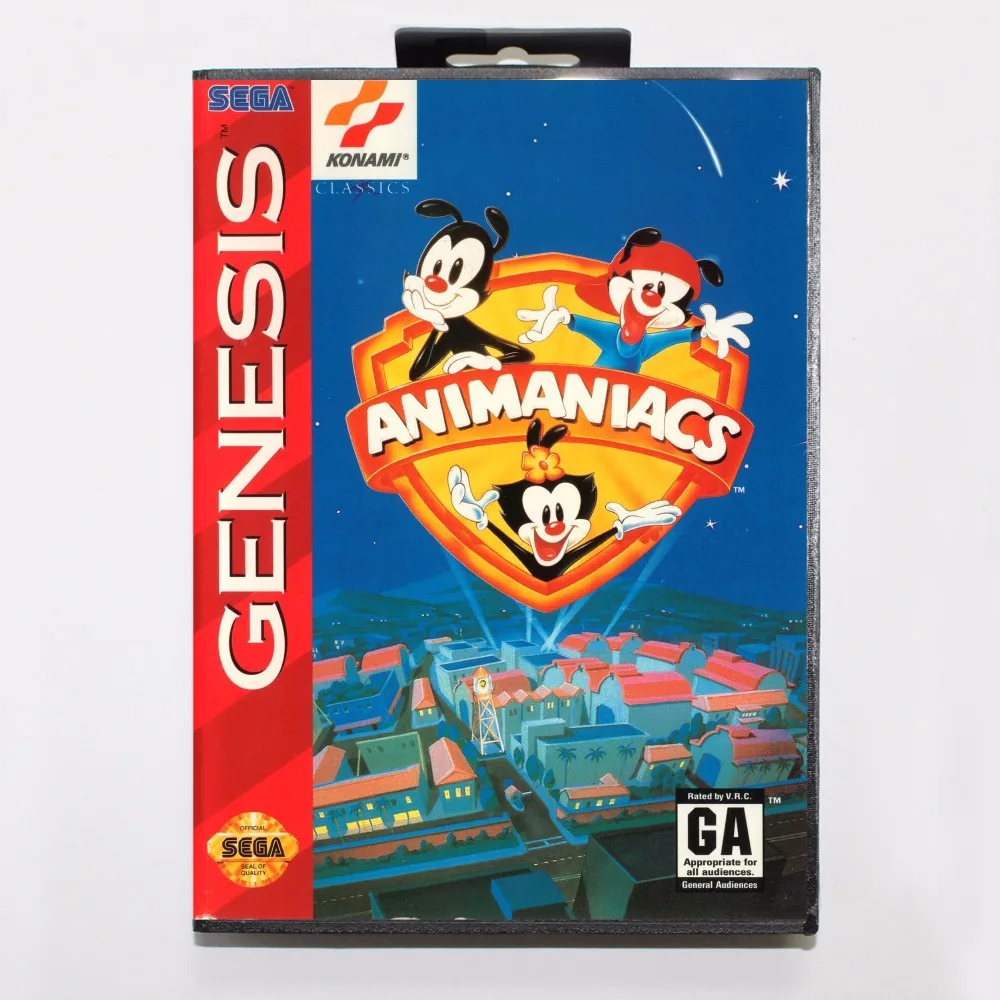 Игровой картридж Animaniacs 16 бит игровая карта MD с розничной коробкой для Sega Mega Drive