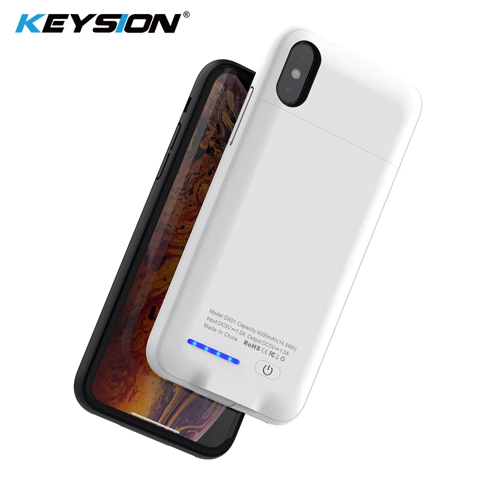 Чехол для зарядного устройства KEYSION 4000/5000 мАч iPhone XS MAX XR X портативное зарядное
