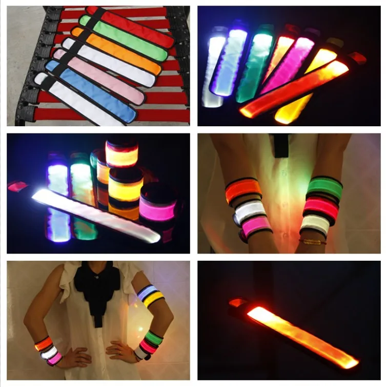 100 шт./лот из светодиодов мигающий подсветкой светоотражающие пощечину оснастку