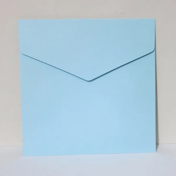 158mm Light blue 50 шт 158x158 мм(6," x 6,1") цветной бумажный конверт поздравительная открытка свадебное приглашение конверт Обложка - Цвет: 158mm Light blue