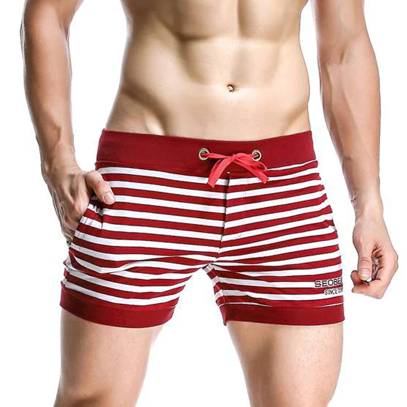 

Summer Mens Sport Running Shorts Striped Slim Fit Basketball Fitness Short Pant Gym Compression Breathable Jogging Sweatpants