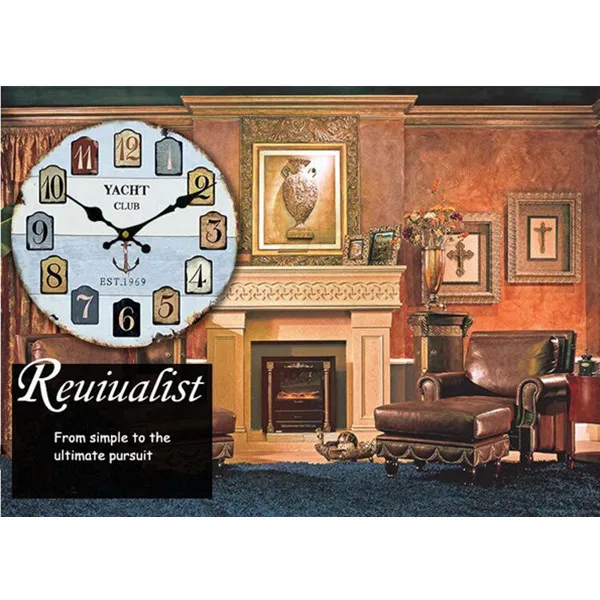 Большие настенные часы для гостиной в европейском саду креативные современные с