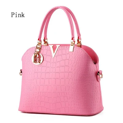 Pink Женские кожаные сумки и кошельки, женские сумки через плечо, хорошее качество, искусственная кожа, женские сумки-мессенджеры, bolsa feminina FN57 - Цвет: Pink