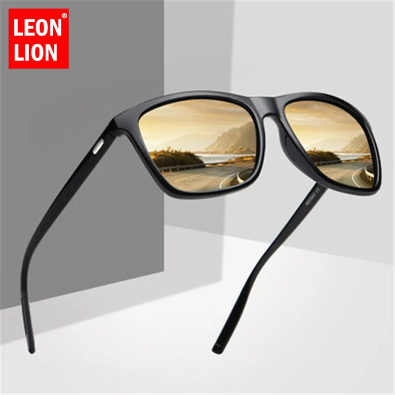 LeonLion 2021 100% поляризационные солнцезащитные очки мужские брендовые дизайнерские