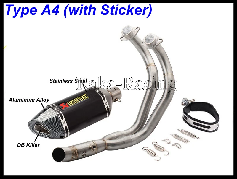 MT07 FZ07 углеволоконные akrapovic выхлопной глушитель мото полная система скольжения для Yamaha mt-07 FZ-07 Tracer- XSR700