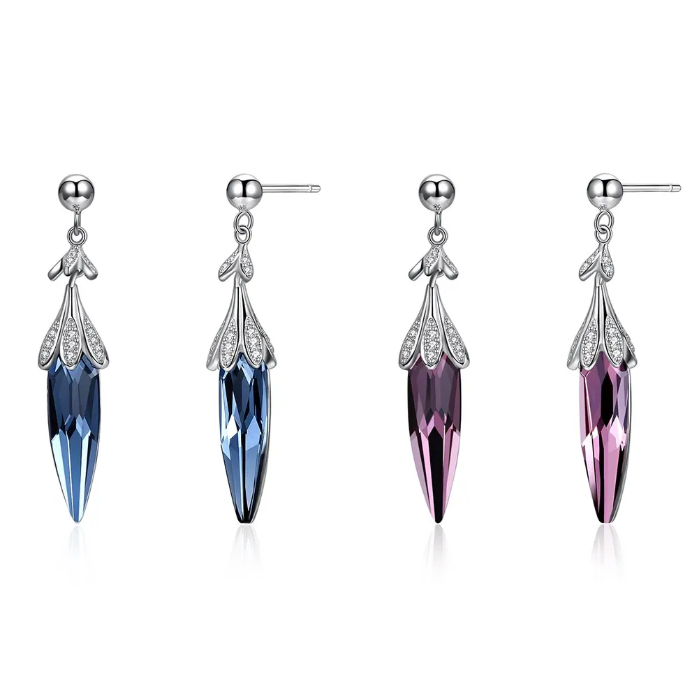 INALIS элегантный 925 пробы серебро кристаллами от Swarovski Чили Форма Популярные