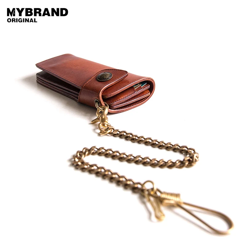 Mybrandoriginal кожа коровы долго бумажник для Для мужчин Винтаж Пояса из натуральной