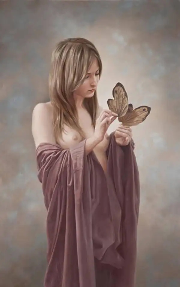 Original Portraits Oil painting female art nude girl on Canvas hand painted #free shipping | Дом и сад