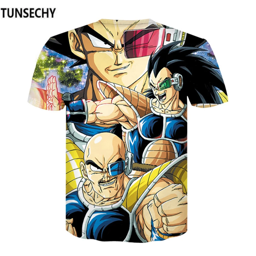 TUNSECHY 2018 супер футболка с драконом vegeta 3D для мужчин и женщин аниме Kid Goku Harajuku