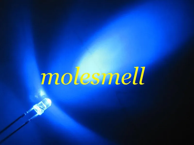 1000 шт. 3 мм ультра яркий синий светодиодный прозрачный объектив круглый|blue led|ultra