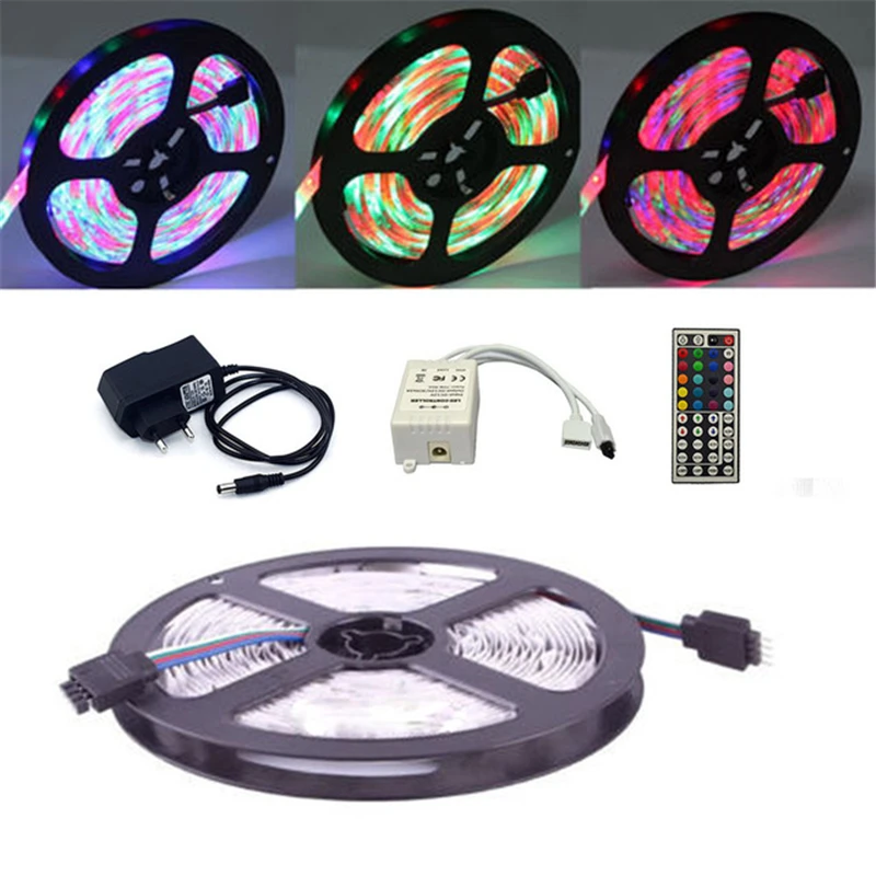 RGB Светодиодная лента Водонепроницаемая 2835 SMD 5 м 60 светодиодов Гибкая ИК пульт