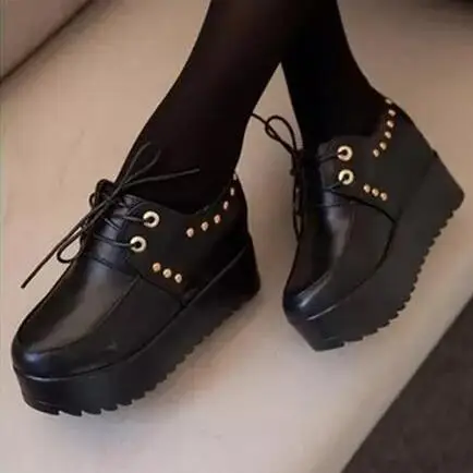 5 FeiYiTu криперы, женская обувь zapatos mujer; популярная обувь Повседневное Винтаж на резиновой подошве обувь на платформе Для женщин женские туфли на плоской подошве плюс размер 35–39 - Цвет: 5