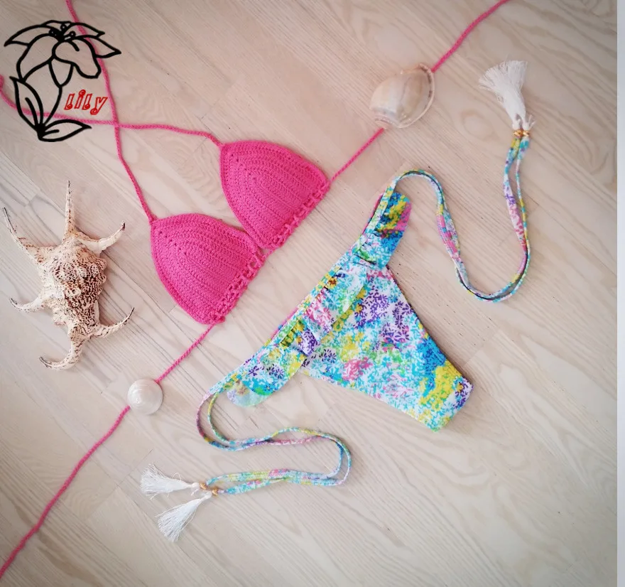 Riseado Высокой Талией Женщин Купальники Новый 2017 Рюшами Vintage Bikinis Купальник Бинты