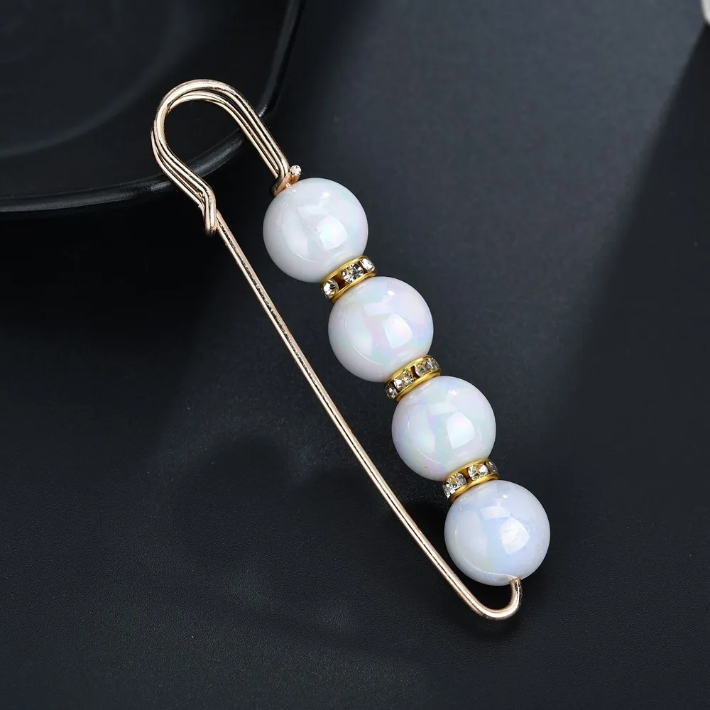 2019 NEW college style simple elegant girl colorful pearl beads statement rhinestone Brooch women badge jewelry gift | Украшения и