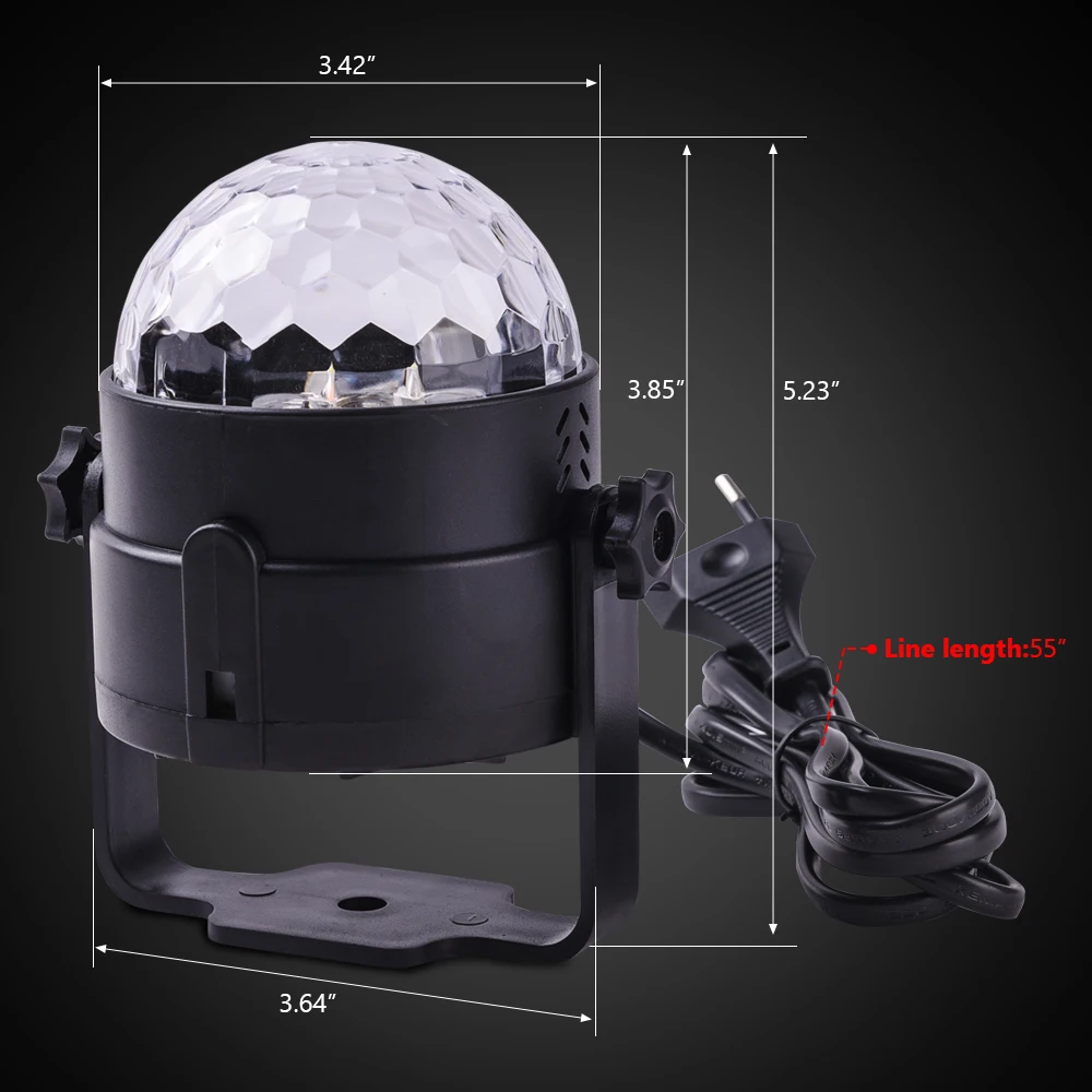 

MICTUNING Upgraded Led Disco Ball Light 6W 6 Colors Strobe DJ Stage Lights Music Activated Laser Projector effect Lamp for Party