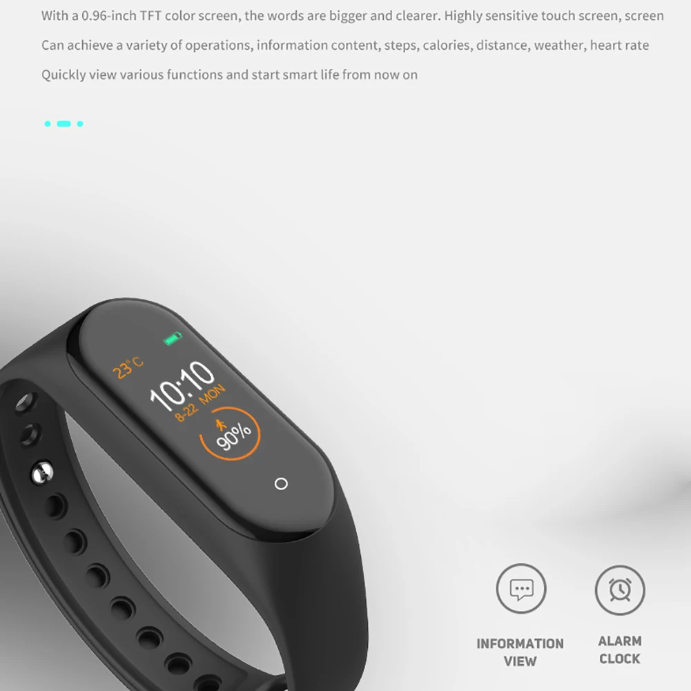 Смарт-часы для мужчин M4 фитнес-браслет Bluetooth водонепроницаемый монитор сердечного ритма женские Смарт-часы фитнес-трекер Смарт-часы