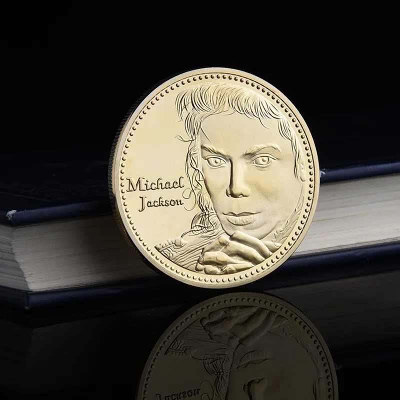 PIKAALAFAN American Michael Jackson Gold Plated Coin Metal Badges Commemorative Collecting COINS | Игрушки и хобби