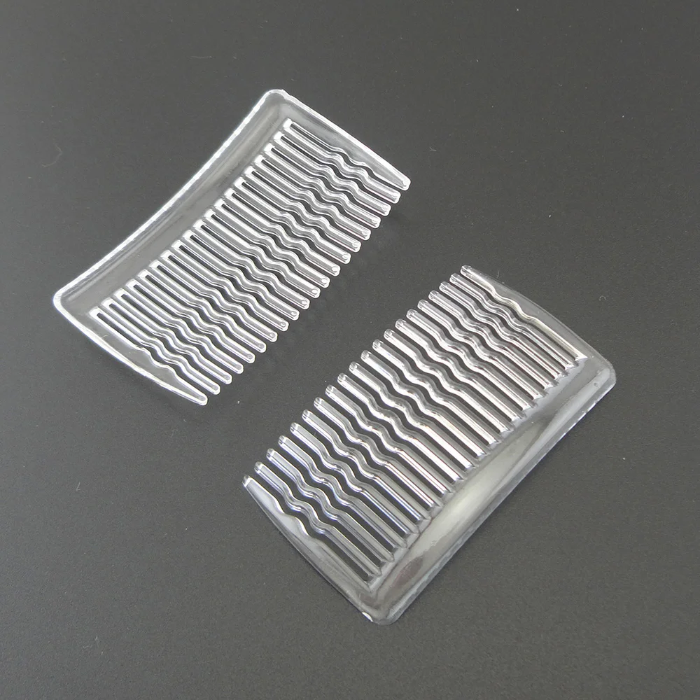 

30PCS 3.5cm*6cm Mini 20teeth Clear Hair Combs Waved Teeth Plastic Side Comb Clips for Handmade Bridal Hair Accessoriessde