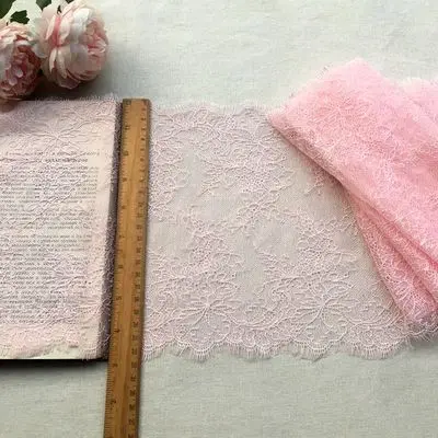 pink 3 м/лот ресницы кружева 24 см ширина кружевная отделка кружевная ткань ручной работы DIY аксессуары для одежды - Цвет: pink