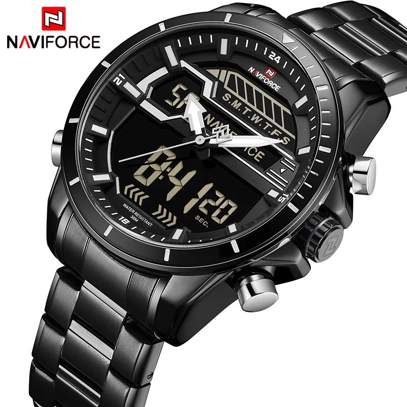NAVIFORCE Топ люксовый бренд 2018 новые цифровые аналоговые модные спортивные мужские