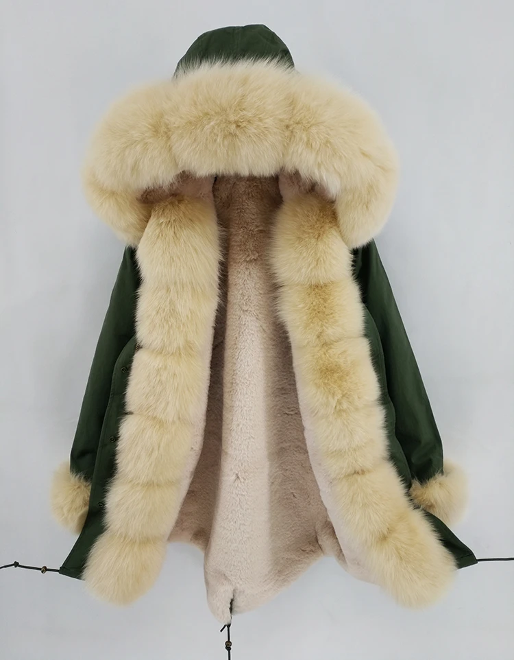15 OFTBUY, зимняя куртка, Женское пальто с натуральным мехом, длинная парка, верхняя одежда, парки, натуральный Лисий мех, воротник, капюшон, толстая, теплая, уличная одежда, новинка - Цвет: 15