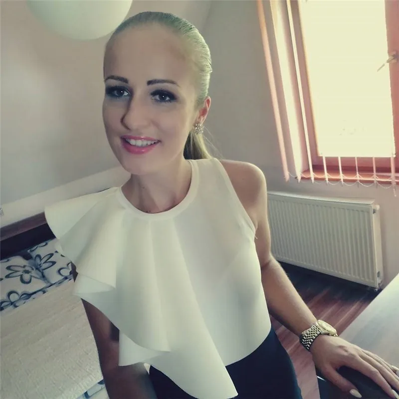 Женская одежда модные Гофрированные Топы женское сексуальное облегающее боди