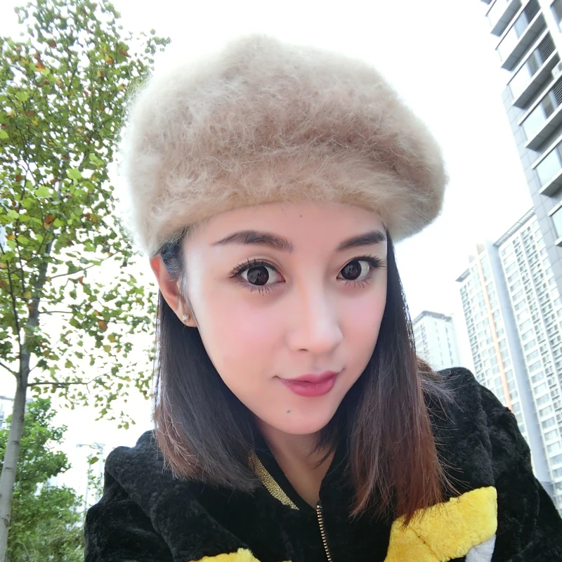 Новый длинный норковый Бархатный берет шапка на осень и зиму женская модная