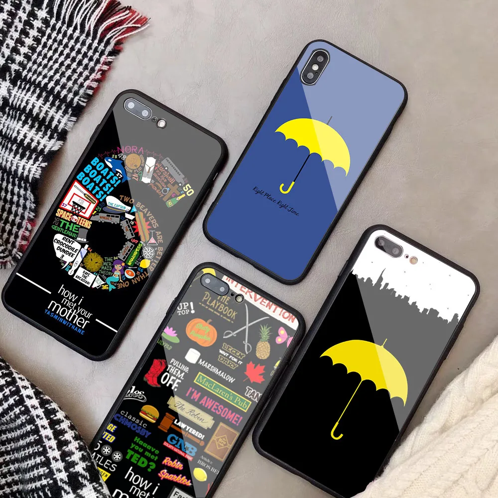 Чехол для iPhone из закаленного стекла "Как я встретил вашу маму" для моделей 6, 6 Plus, 7 Plus, 8, 8 Plus, 5, 5S, 5C, SE, X, XS, XR и Max.