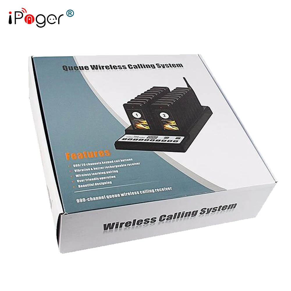 Настольный зуммер для ресторана (одна клавиатура с 20 пейджерами)|restaurant system|buzzerbuzzer