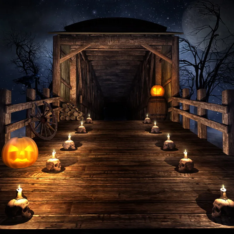 

Pumpkin Lantern Lighting Backgrounds For Photo Studio Halloween Theme Photography Wooden