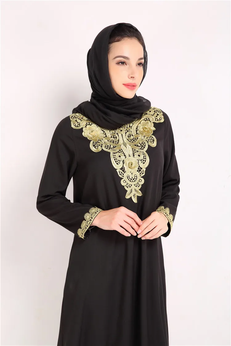 2018 мусульманский взрослый Дубай модный льняной халат abaya новый лунный месяц