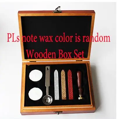 wooden box Персонализированные две инициалы воск печать штамп, настроить двойной monogra воск уплотнение штамп Свадебные приглашения 12 шрифт на ваш выбор - Цвет: wooden box
