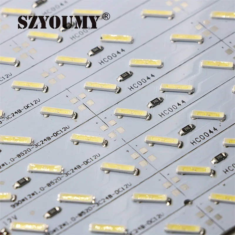 SZYOUMY супер яркий 100 см 72 светодиодный S SMD 8520 светильник 1 м 12 В алюминиевый жесткий