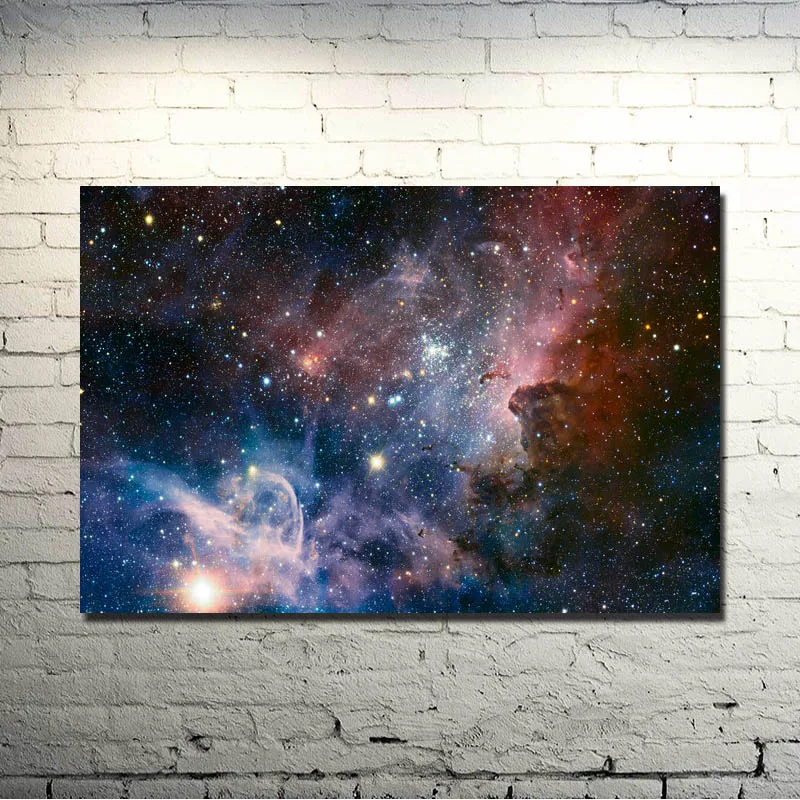 POPIGIST Galaxy Space Stars Nebula Art Silk Poster Print 13x20 24x36inch Universe Landscape Pictures Home Decoration 014|poster print|landscape