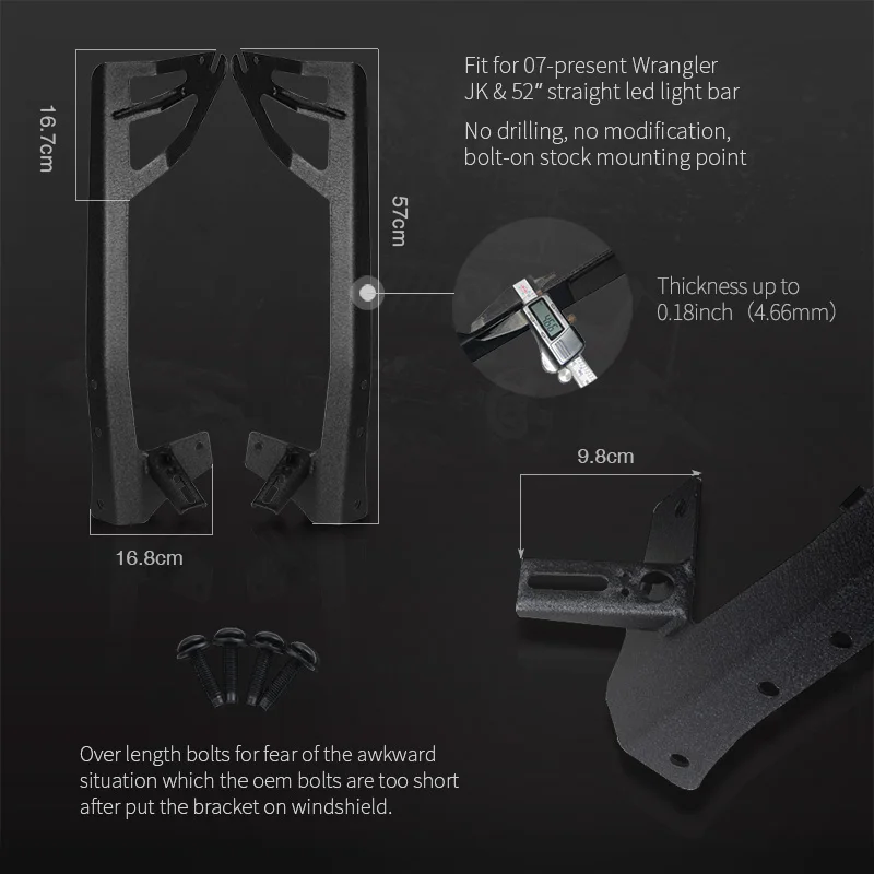 RACBOX 52 &quot300W светодиодный светильник бар комплект 4&quot рабочий кронштейн крепления