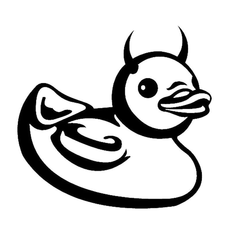 

15 см * 14 см, мультяшная интересная утка, виниловая наклейка, наклейка на окно автомобиля, стильная модная наклейка для автомобиля