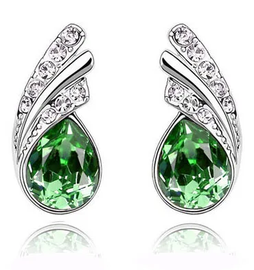 Австрийские кристаллы листья перо модные ювелирные изделия подарки модная акция