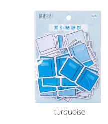 turquoise 45 шт./упак. Kawaii милые Цвет индекс Стикеры дневник маркер планировщик Стикеры s для скрапбукинга, школьные принадлежности пуля журнал sl1861 - Цвет: turquoise