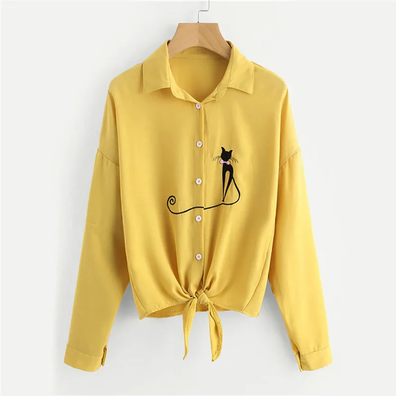women new arrivals Cat Knotted tee shirt summer stripe t harajuku top harry styles friends femme manche longue cg | Женская одежда
