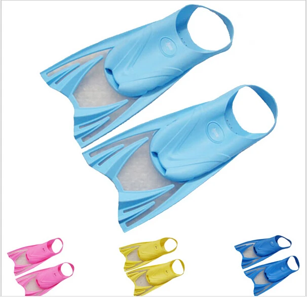 

Newest open heel swimming flippers and fins for children top TPR kids snorkel fins colorfull watersport fins and gears