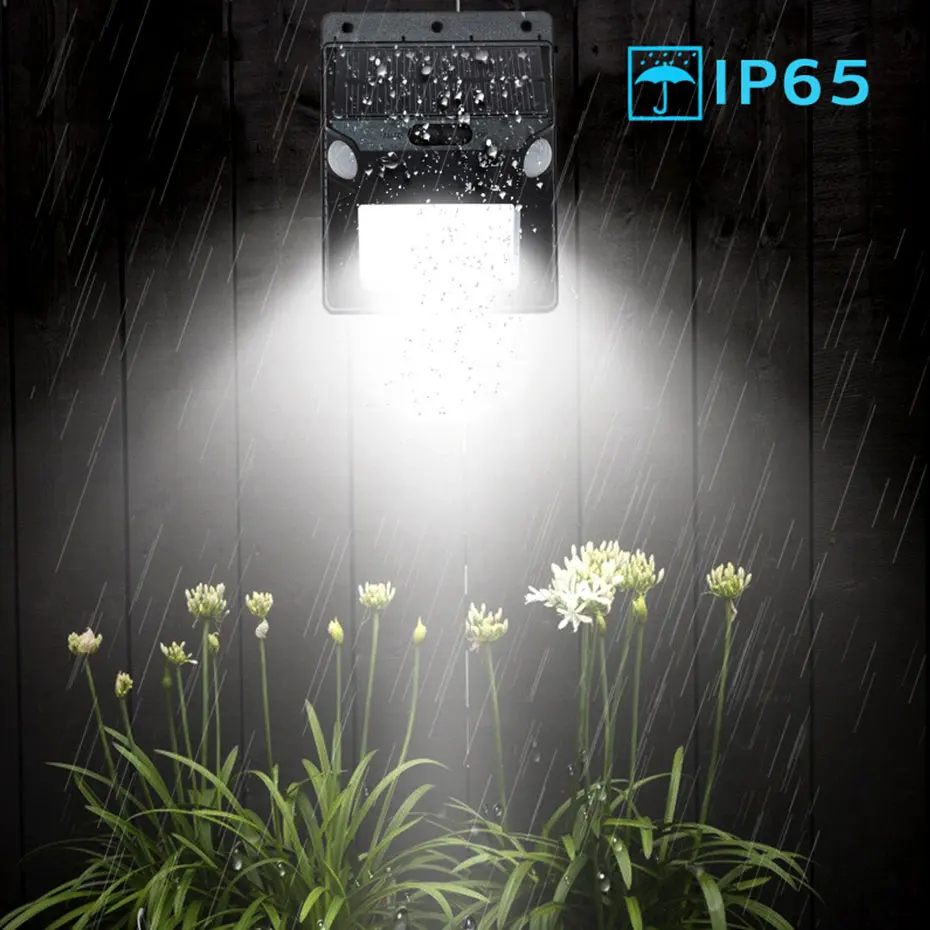 Солнечная лампа с датчиком движения светодиодная для улицы водонепроницаемая