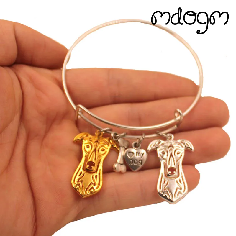 Новые милые модные браслеты с животными изображением yhound Dog Love из сплава металла