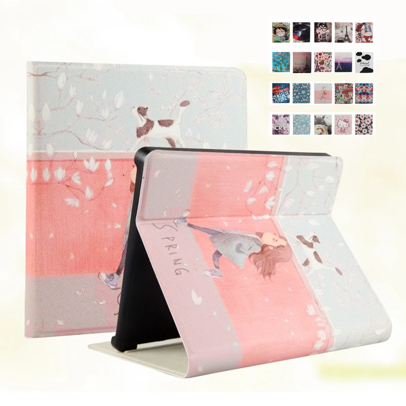 Фолио тонкий рисунком Кожаный чехол защитный кожи для 6 &quotAmazon Kindle Oasis 8th Gen e-reader |