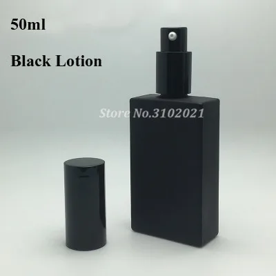 

20pcs/lot Matt Black 50ml Glass Perfume Botte with Gold/Silver/Black Sprayer Atomizer Cover Empty Lotion/Emulsion Sub bottling